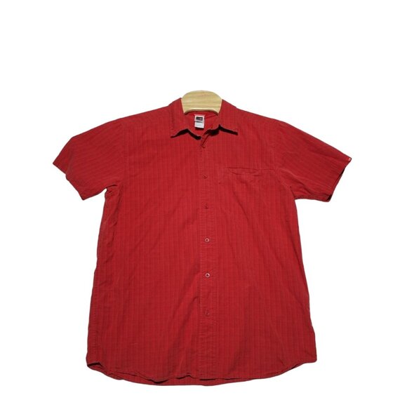 The North Face Men's Shirt Red Plaid XL Short Sleeve Cotton Button Up - Picture 4 of 5